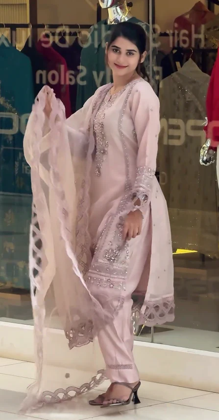 Women's Rayon Embroidered Kurta, Pant with Dupatta Set - Image 4