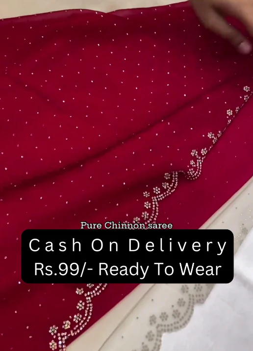 Launching An Amazing Design In Pure Chinnon Saree - Image 4