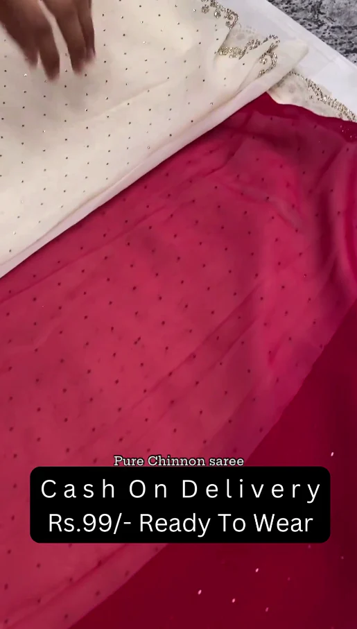 Launching An Amazing Design In Pure Chinnon Saree - Image 2