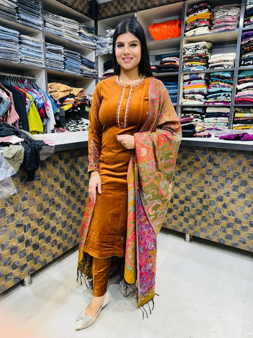 Premium Cotrize Stretchable Suit with Heavy Shawl - Image 2