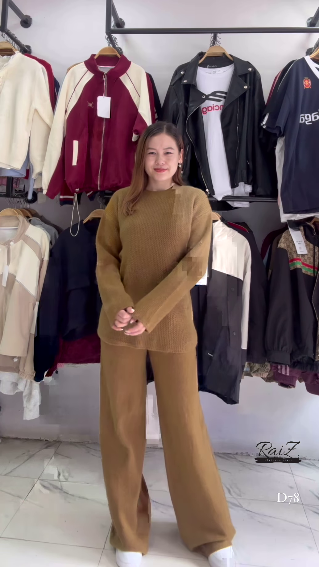 Self-Design Woollen Sweater & Palazzo Set – Elegant Winter Ensemble - Image 9