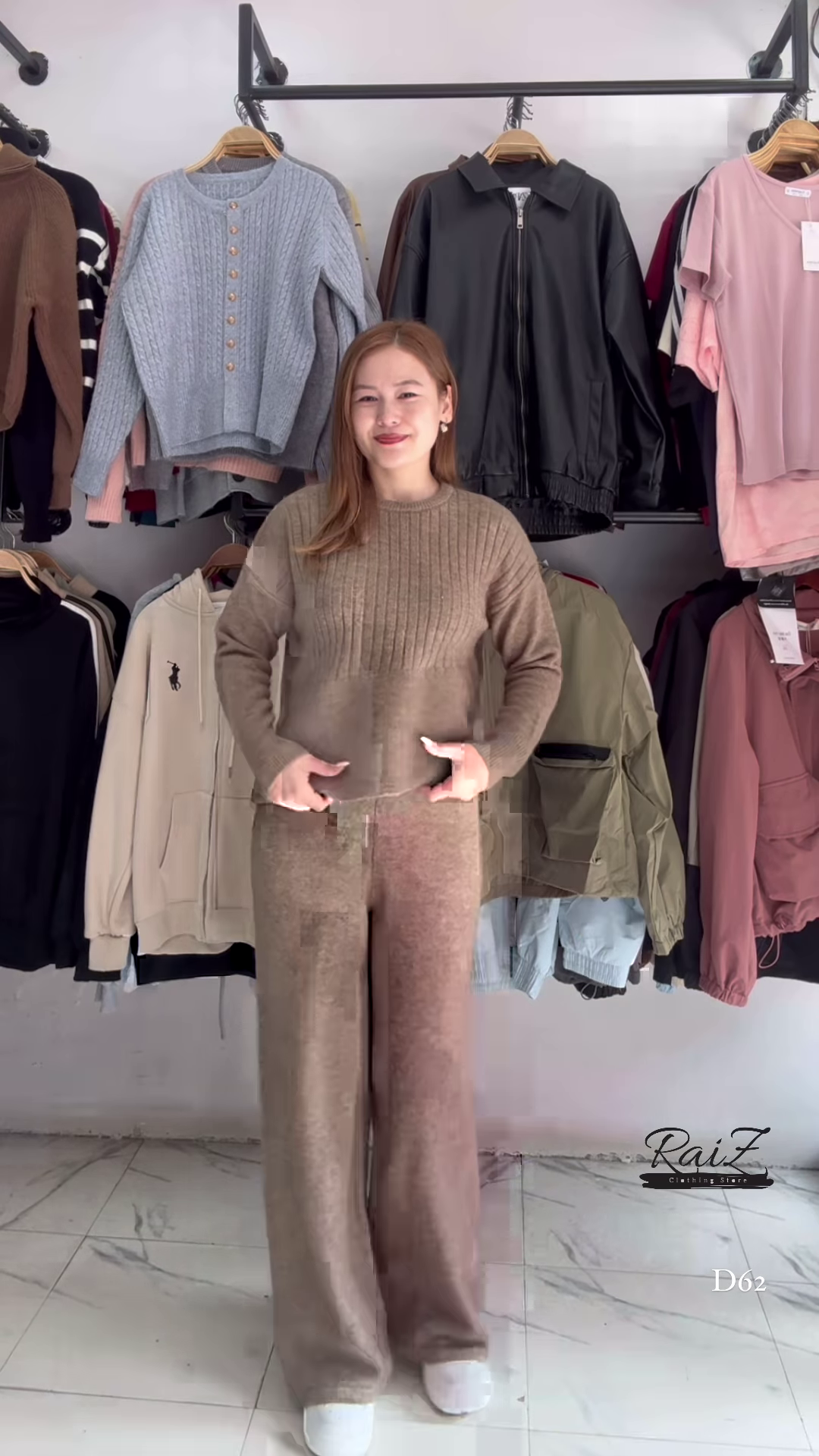 Self-Design Woollen Sweater & Palazzo Set – Elegant Winter Ensemble - Image 5