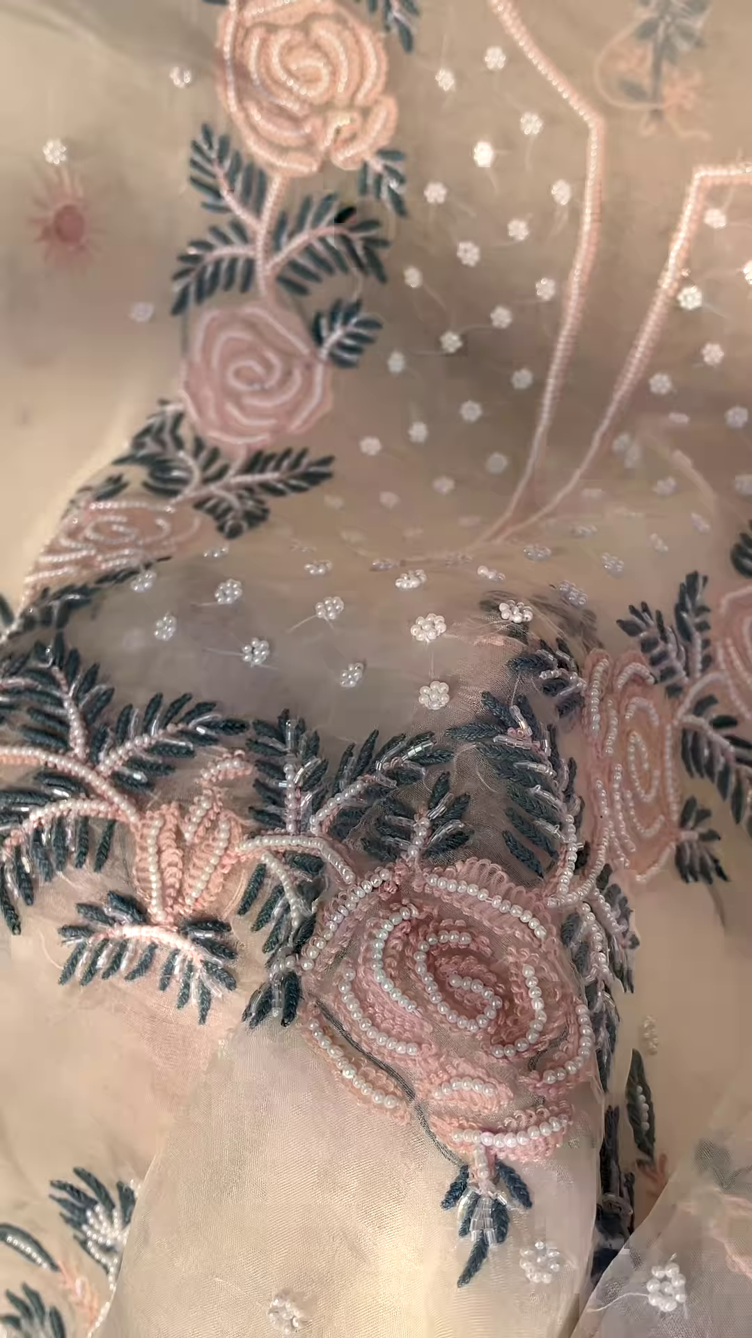 Women’s Floral Embroidered Flared Kurta Set with Dupatta - Image 3