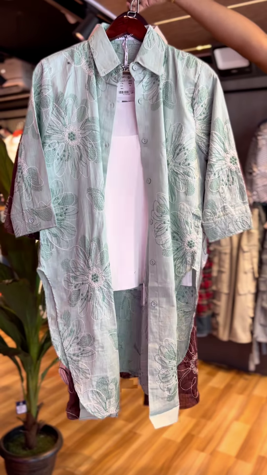 Pastel Floral Embroidered Co-ord Set – Breezy Elegance