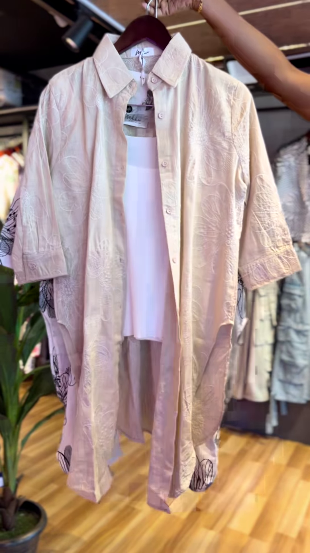 Pastel Floral Embroidered Co-ord Set – Breezy Elegance - Image 3