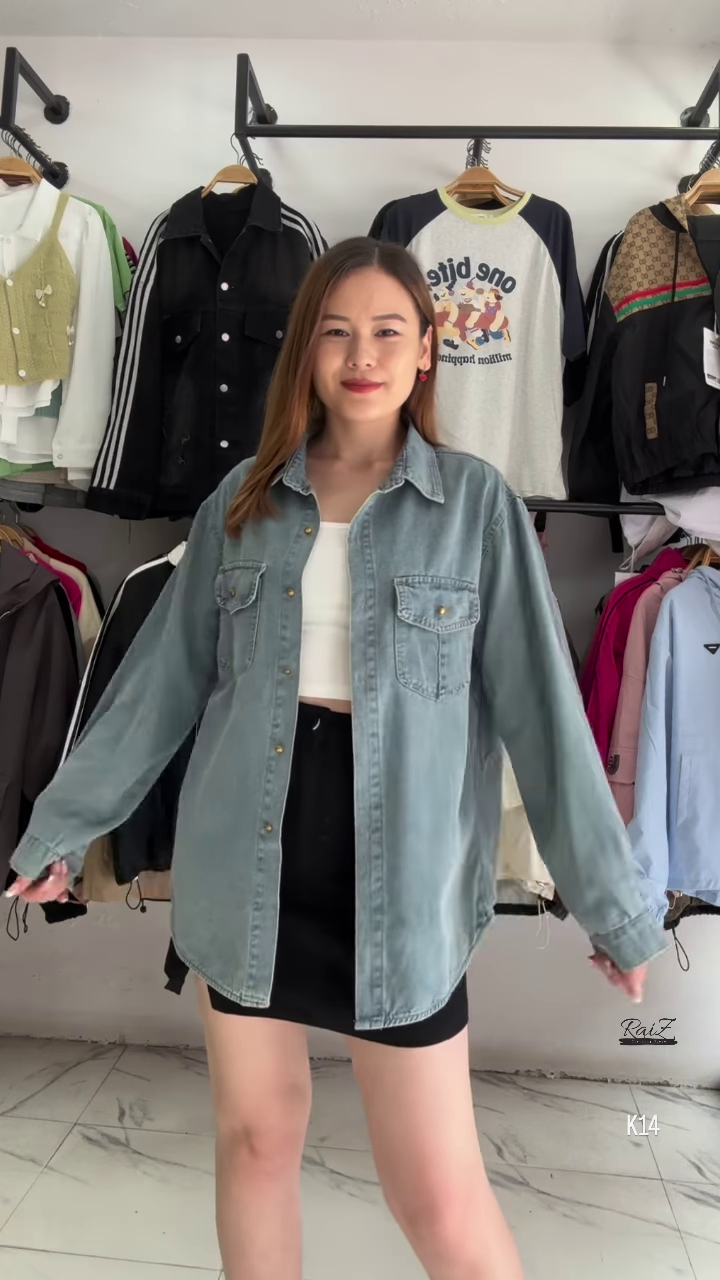 Oversized Denim Shirt – Casual & Versatile Wardrobe Staple - Image 2