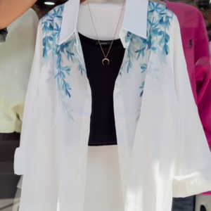 🌿 Elegant Floral Embroidered Shirt – Available in 3 Colors! 🌿